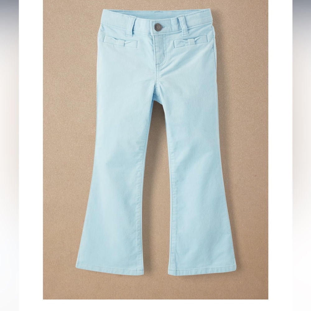 Blue corduroy wide leg pants
